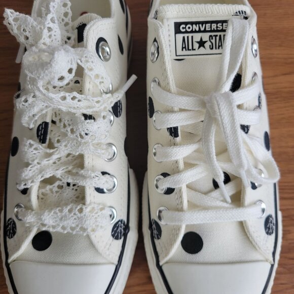 Converse Chuck Taylor Lift Platform Polka Dots Sz 8 Women Shoes Sneakers A10689C - Picture 12 of 14
